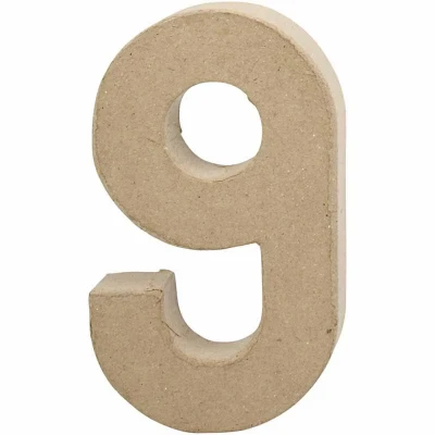 Image of Create Crafts 26637 Creativ 20 cm 1 Piece Papier Mache Number 9