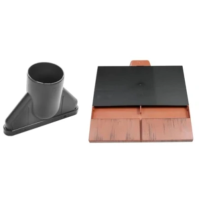 Image of Klober Uni Plain Tile Vent Rustic Red + Adaptor to 100mm