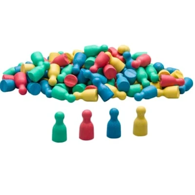 Image of Wissner® Active Learning 60 Toy Figures/Halma cones in 6 Colours 24 x 12 mm RE Wood®