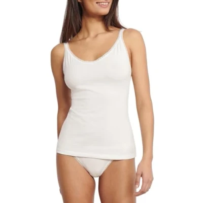 Image of Sloggi Women&#039;s GO Tank Top C2P Undershirt, Silk White, XS