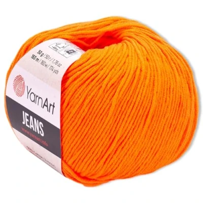 Image of Frida&#039;s Wollhaus YarnArt 50g Jeans Knitting Crochet Amigurumi Baby Wool Pastel Colours 63 (77 Orange)