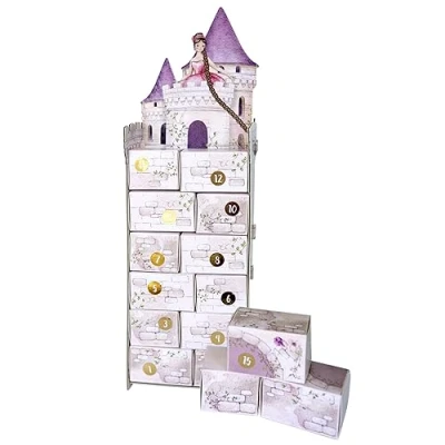 Image of Papierdrachen Advent Calendar 2023 to Fill Christmas with Boxes Rapunzel Tower Assemble Reusable Box Set 2