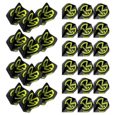 Image of WINMAU MvG Michael Van Gerwen Mega Standard Black dart flights 10 sets per pack (30 in total)