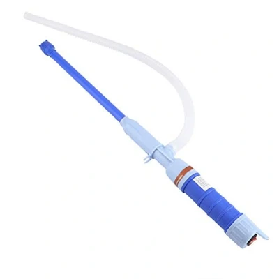 Image of Battery operated Liquid Transfer Pump Electric Siphon Hand Fuel Pumps with Bendable Suction Tube for Gas Oil Diesel(Blue)