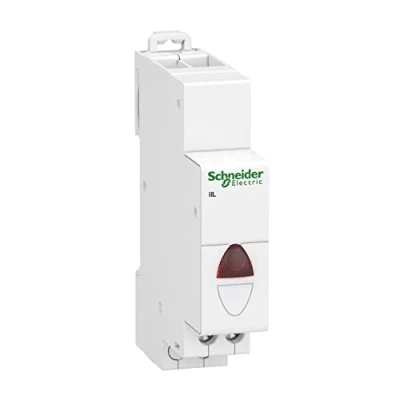 Image of Schneider A9E18320 Indicator Light Iil Single Red 110 230Vac, White, Set Of 12 Piece