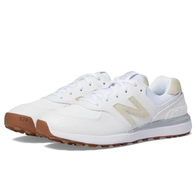 Image of New Balance Women&#039;s 574 Greens V2 Golf Shoe, White, 6 UK Wide