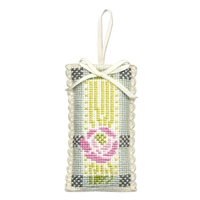 Image of Textile Heritage Lavender Sachet Counted Cross Stitch Kit MacIntosh Rose