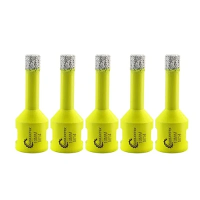 Image of Diamond Tile Drill Bits 5pcs 10mm SANLEETEK Vacuum Brazed Hole Saw for Ceramic Porcelain Marble Granite M14 Thread