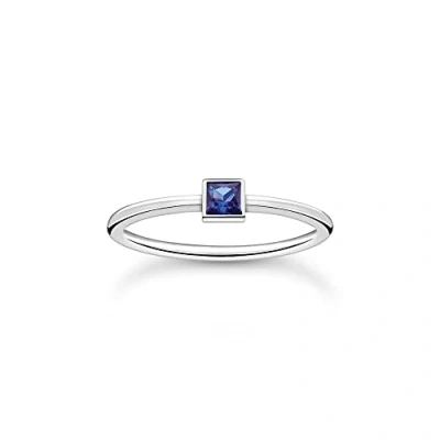 Image of THOMAS SABO ring with blue stone 925 sterling silver TR2395 699 32 60