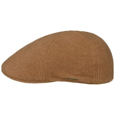 Image of Stetson Texas Wool Gatsby Cap Men Flat caps Ivy hat Duckbill with Peak, Lining, Lining Winter Autumn XL (60 61 cm) Light Brown