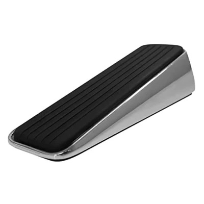 Image of Select Hardware 03312 Decorative Rubber Chrome Stop, Wedge, Anti Slip Door Holder