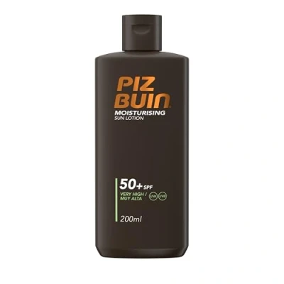 Image of Piz Buin Moisturising Sun Lotion SPF50+, 200ml (Packaging May Vary)