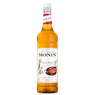 Image of MONIN Premium Creme Brulee Syrup 1L for Coffee and Cocktails. Vegan Friendly, Allergen Free, 100 Percent Natural Flavours Colourings