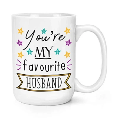 Image of You&#039;re My Favourite Husband Stars 15oz Large Mug Cup
