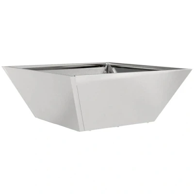 Image of vidaXL Metal Planter Stainless Steel 40 x 15 cm Decorative Inlays
