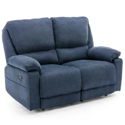Image of More4Homes SYDNEY FABRIC MANUAL RECLINER SOFA (Blue, 2 Seater)