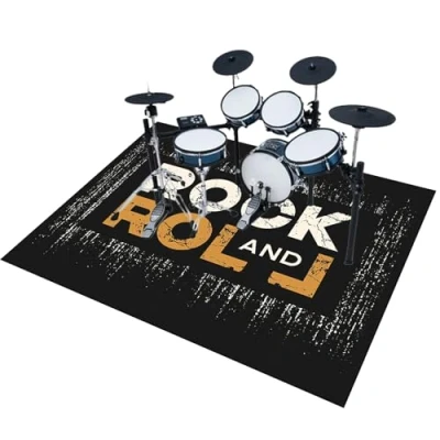 Image of Drum Rug Mat Soundproof Carpet Non Slip Blanket Professional Rugs Electronic Drums Bass Snare Racks Guitars Kit Etc Musical Instruments Mats 120 x 70 cm