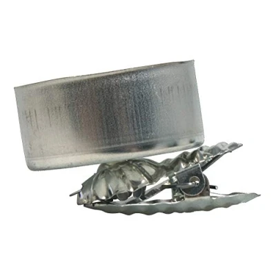 Image of Rayher Set of Four Clip On Candle Holders for Tea Light Candles, Holder Clips Seasonal Decorations and Crafts, diameter 4cm, silver, 25209606