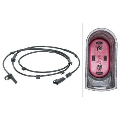 Image of 1371544, 1383551, 1385799, 1785282, 6C112B372BD ABS Sensor HELLA 6PU 012 679 901 Rear Axle Hall 2 pin connector 1770mm FORD: Transit Mk6 Van