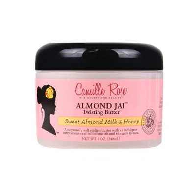 Image of Camille Rose Almond Jai Leave In Twisting Hair Styling Butter, Nourish and Soften, Sweet Milk Honey, 240 ml (Pack of 1)