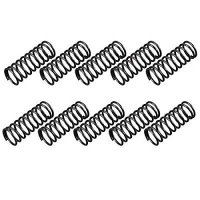 Image of sourcingmap Compression Spring 1.2mm Wire Dia , 12mm OD 30mm Free Length Steel Extension Spring,Black,10Pcs