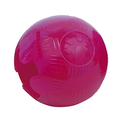 Image of TPR ball Dog GLORIA Size 9.52 cm Very resistant Flexible Take care of the dental health your Toys Balls pink