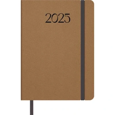 Image of Dohe 2025 Diary Day by Page, A5 Size (14 x 20 cm), 12 Months January to December, Flexible Leatherette Cover, Planner in Spanish, Office Supplies MANHATTAN Cámel