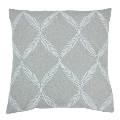 Image of Paoletti Olivia Cushion Cover, Polyester, Grey, 45 x cm