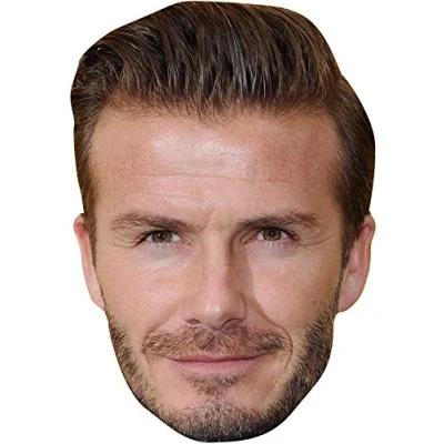 Image of FoxyPrinting BECKHAM Party Face Fancy Dress JB Footballer Cardboard Celebrity Mask