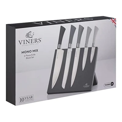 Image of Viners Mono Mix 6 Piece Knife Block Giftbox Set