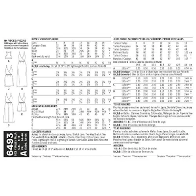 Image of New Look Pattern 6493 Misses&#039; Jumpsuit and Dress in Two Lengths with Bralette, Paper, White, 22.06 x 15.06 1.06 cm