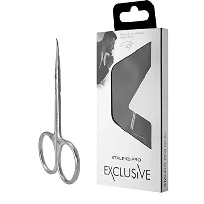 Image of STALEKS PRO Exclusive Professional Cuticle Scissors (Blade Length 20 mm), Magnolia Pattern, Model SX 20/2m