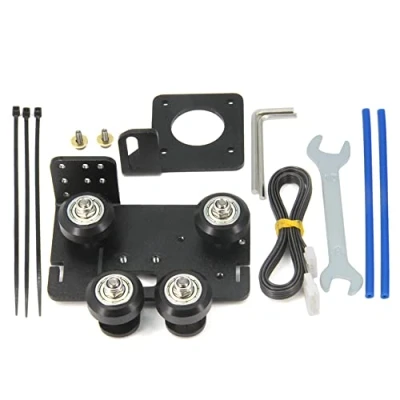 Image of Zeberoxyz Upgrade Direct Drive Support Aluminum Alloy Plate with 4pcs POM Pulleys Compatible Dual/Single Gear/Titan/BMG Extruder,Easy Print Flexible Filament for Ender5 Series (Plate Ender5)