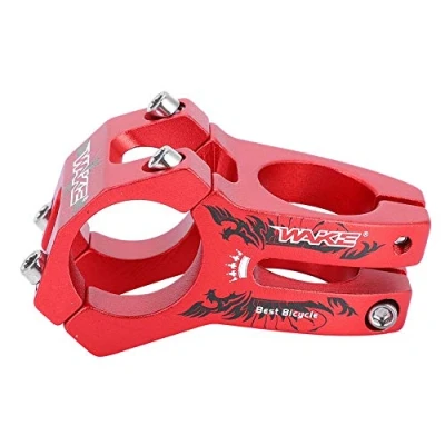 Image of Tbest MTB Stem 31.8mm ycle Handlebar Durable Mountain Road Bike Stems Aluminum Alloy Bar Stem(Red)