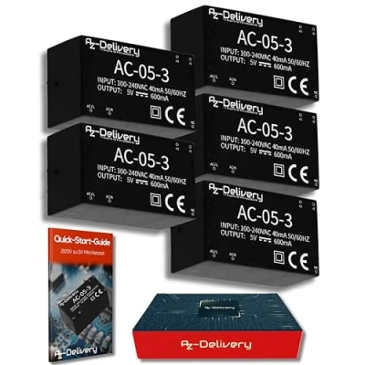 Image of AZDelivery 220V to 5V Mini Power Supply Module compatible with Raspberry Pi