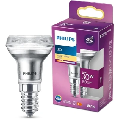 Image of Philips LED Premium Classic R39 Reflector Light Bulb [E14 Small Edison Screw] 1.8W 30W Equivalent, Warm White (2700K), Non Dimmable