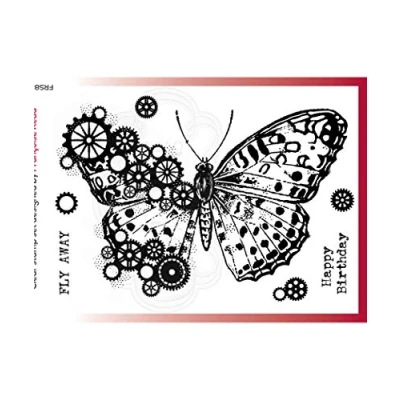 Image of Woodware Francoise Collection Clear Magic Stamp Set Butterfly, 9.6 x 6.7 cm Approx, Transparent