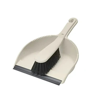 Image of Addis Dustpan and Soft Brush Set, Linen Cream
