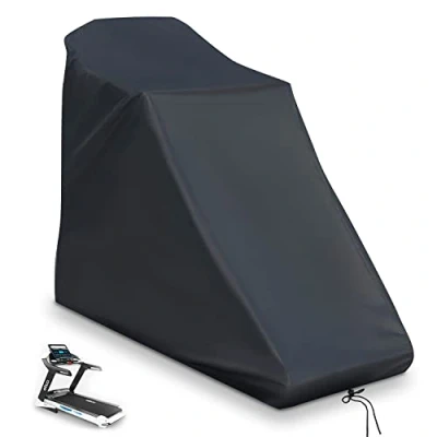 Image of Fenghome Non Folding Treadmill Cover, Upgraded Version Waterproof Fitness Equipment Protective Cover for Indoor/Outdoor Running and Jogging Machine Exercise Bikes, 79 x 37 59 inches, Black