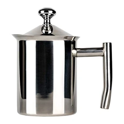 Image of Café Ole Stainless Steel Milk Frothing Jug, Highly Polished, 800ml