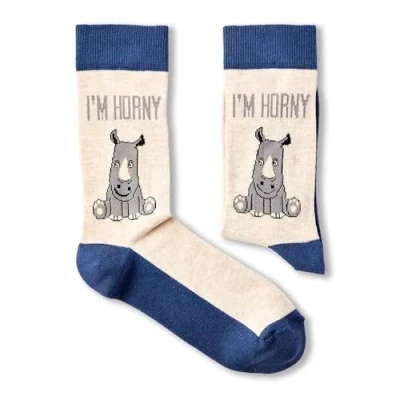 Image of Urban Eccentric Unisex I&#039;m Horny Socks Gift 1 Pair Cotton Rich Premium Novelty Gifts