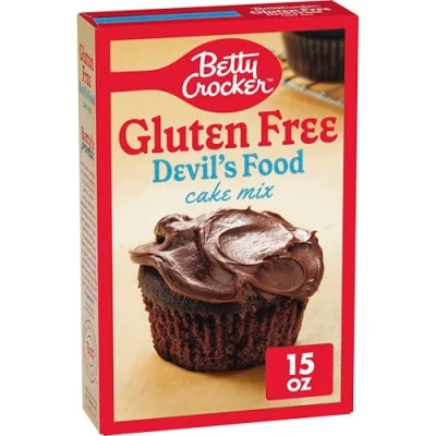 Image of Betty Crocker Gluten Free Devil&#039;s Food Cake Mix 425 Gram Box
