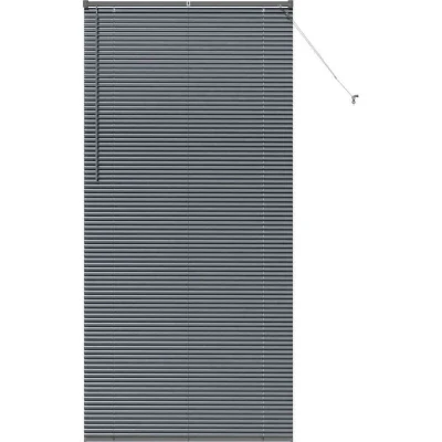 Image of With Curtains Other Manual Dark gray 100 x 220 cm Aluminium Vidaxl