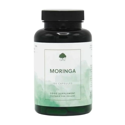 Image of Moringa Leaf Powder Capsules 500mg Oleifera per Capsule 120 Vegan G&amp;G Vitamins