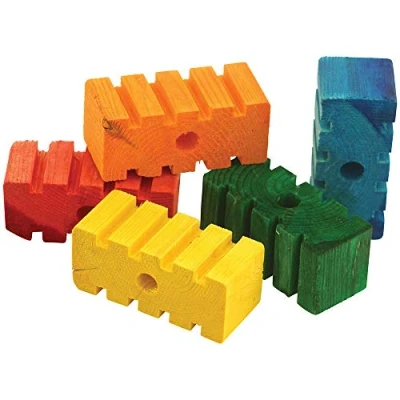 Image of Zoo Max Coloured Chunky Groovy Blocks Parrot Toy Parts Pack of 5