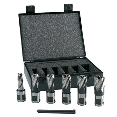 Image of Evolution Power Tools HTCCUTKIT6L Long Series Magnetic Drilling Cutter Kit, 50 mm (Pack of 6)
