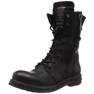 Image of Replay EVY Cowboy/biker ankle boot, Women&#039;s, Size: 4, Black Leather