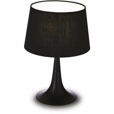Image of London 1 Light Small Table Lamp Black, E27