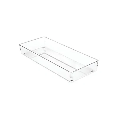 Image of iDesign Linus Organiser Tray, Large Plastic Drawer Insert, Works Well as Accessories Organiser, Clear, M