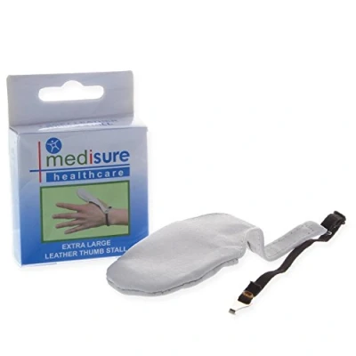 Image of Extra Large LeatherThumb Stall Medisure First Aid Thumb Cot